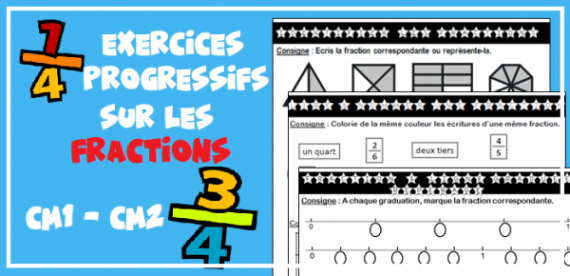 Exercices CM1 CM2 : les fractions - Profissime - Ressources pour la classe