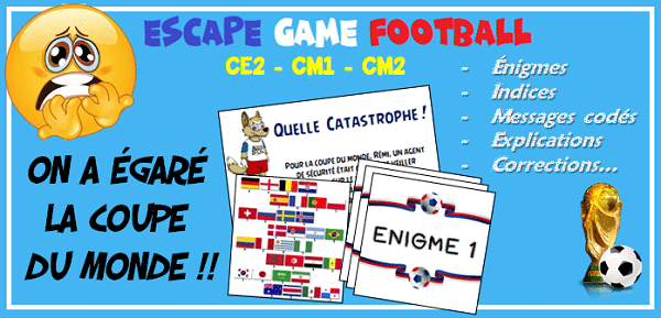Escape Game Coupe du Monde Feminine 2019 ( CE2 CM1 CM2) - Profissime