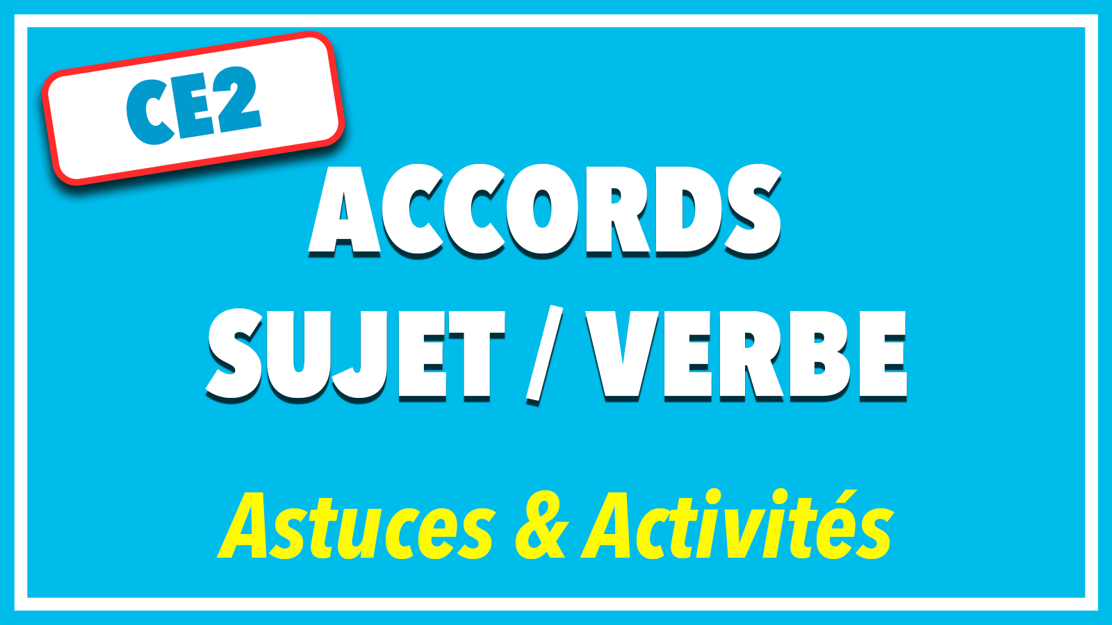 Exercice Sujet Verbe Ce2 à Imprimer