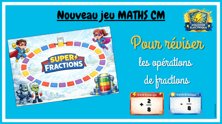 Jeu Math Jeu sur les opérations de fractions CM - Profissime - Ressources pour ...